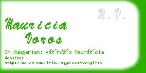 mauricia voros business card